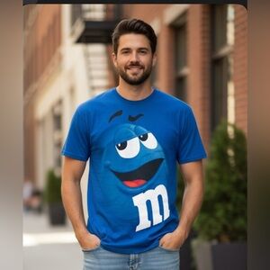 M&M'S Blue Short Sleeve Tee with Iconic Character